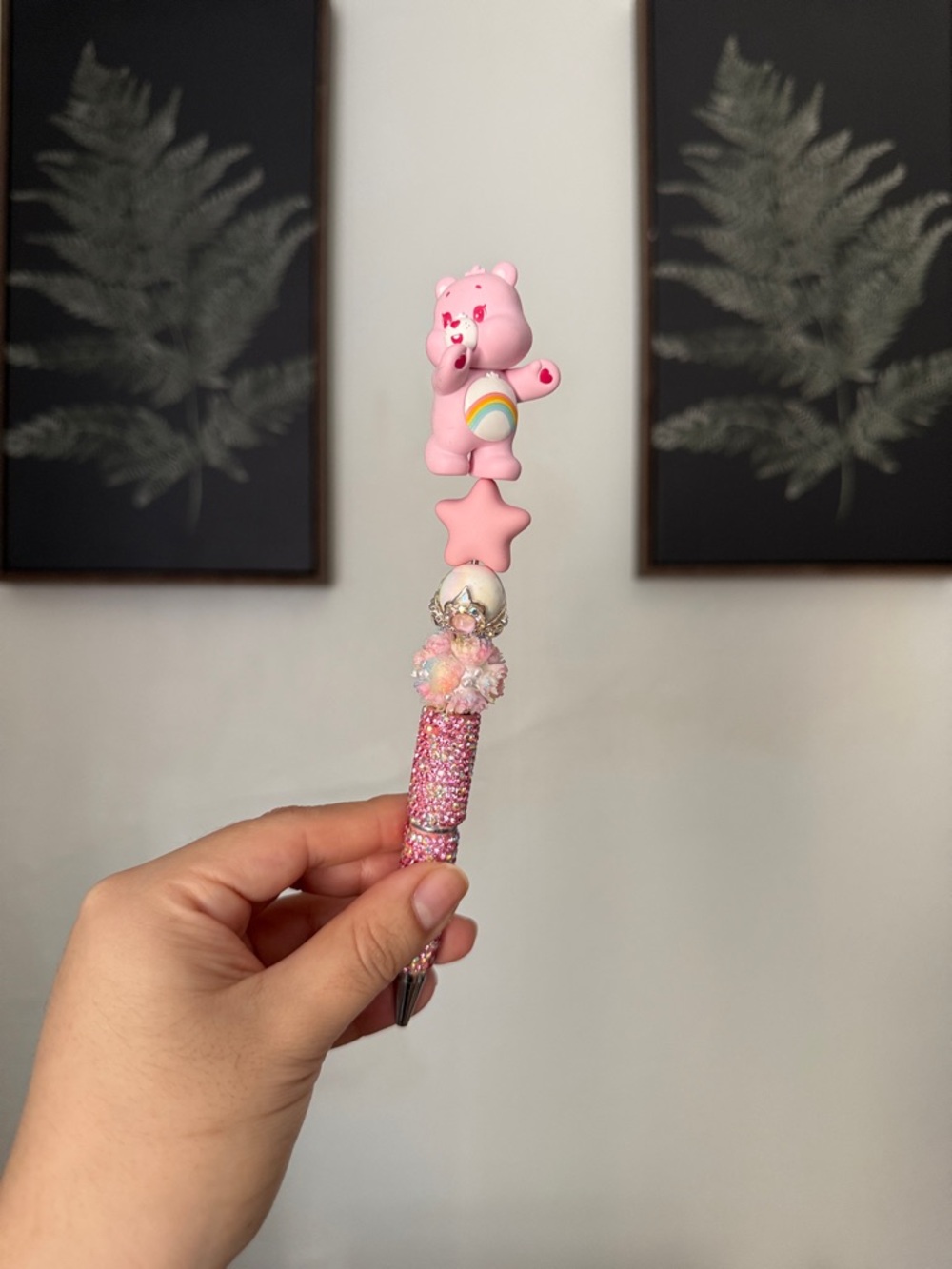 Cheer Bear Carebear Beaded Pen